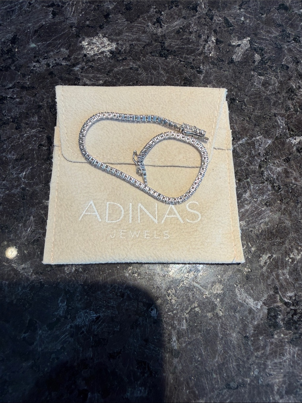 Adina Eden Silver Lab Grown Tennis Bracelet